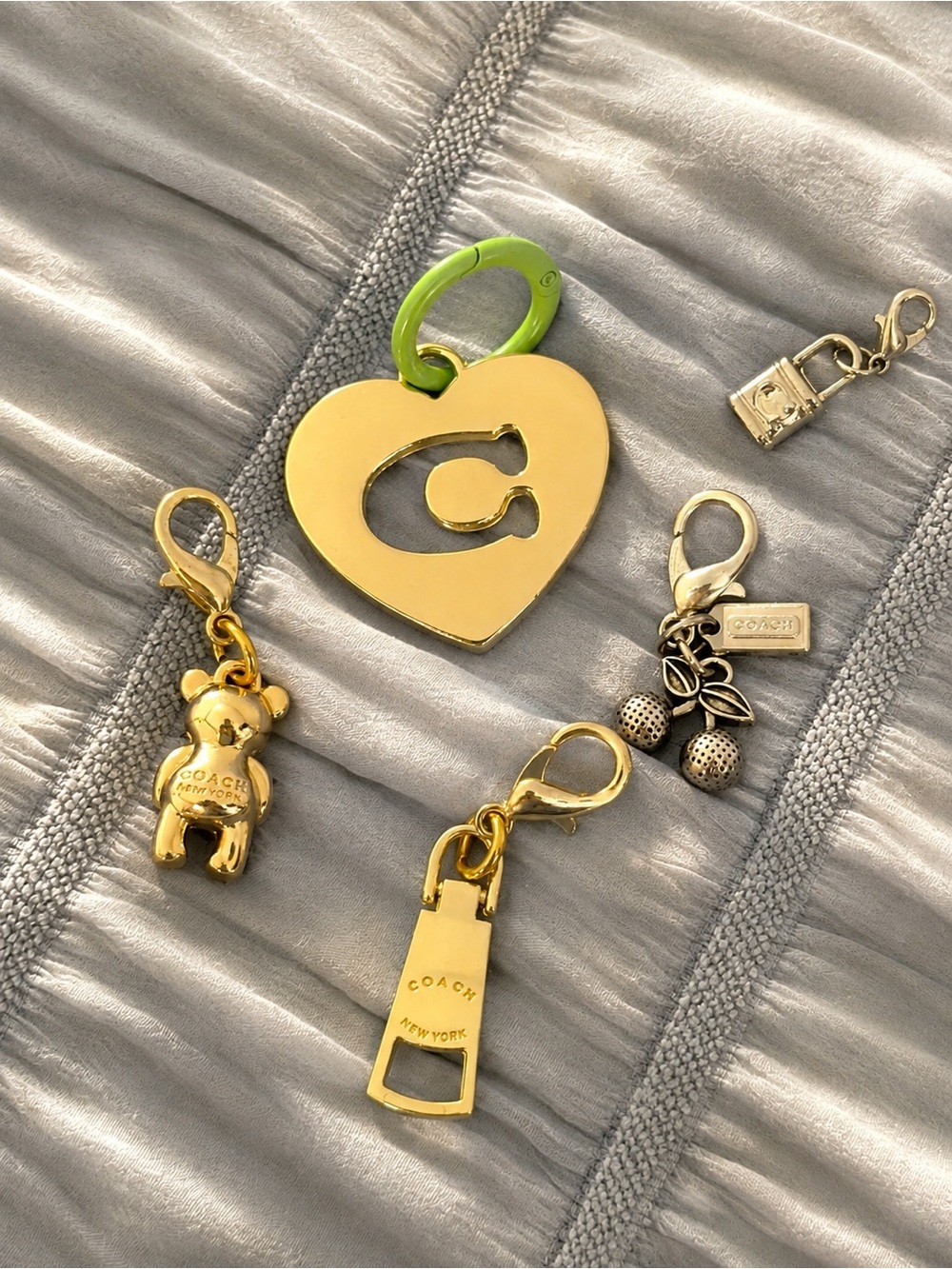 Lot of Authentic Repurposed Coach Charms Keychains